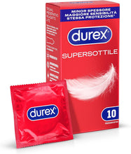 Carica l'immagine nel visualizzatore di Gallery, Durex SuperSottile, Preservativi Ultra Sottili Vestibilità Regular, 10 Profilattici