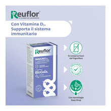 Carica l'immagine nel visualizzatore di Gallery, Reuflor Immuno D3 Gocce Fermenti Lattici Vivi Vitamina D3 Per Bambini, 5 ml