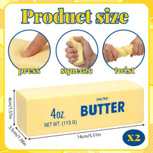 Carica l'immagine nel visualizzatore di Gallery, Giocattolo da Spremere di Burro, 2 Pezzi Butter Squishy, Bastoncino di Burro Giocattoli, Butter Fidget Squeeze Toy, Butt