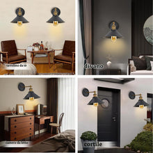 Carica l'immagine nel visualizzatore di Gallery, Comely 2 Pezzi Lampade da Parete Industriale Vintage E27 Applique da Parete