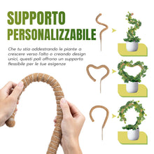Carica l'immagine nel visualizzatore di Gallery, Mcbazel 2 Pezzi di Tubi in Muschio di Cocco Flessibili da 70 cm per Piante Rampicanti con Legacci, Tuteur Ideale per Mon