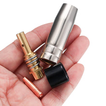 Carica l'immagine nel visualizzatore di Gallery, 25 Pezzi Parti Usurate, Accessori per Saldatrice a Gas di Protezione per Saldatura AK-15/MB-15, 5 ugelli per gas, 15 uge