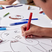 Carica l'immagine nel visualizzatore di Gallery, CARIOCA Jumbo | Pennarelli Lavabili per Bambini in Barattolo con Maniglia, Set Pennarelli Punta Grossa, 50 Colori