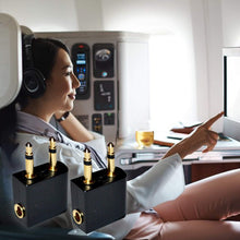 Carica l'immagine nel visualizzatore di Gallery, 2 Pezzi Adattatori per Cuffie da Aereo Placcati Oro, Audio in Volo