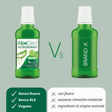 Carica l'immagine nel visualizzatore di Gallery, Collutorio all'Aloe Vera AloeDent senza fluoro, Azione naturale, Vegano, Senza crudeltà, Senza SLS, Senza alcool, Gengiv