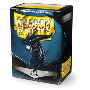 Arcane Tinmen ART11024 Sleeves: Dragon Shield Matte Jet (100) Standard Size 100pk-Jet, Black