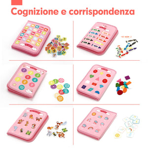 hahaland Busy Board Montessori 2 3 4 Anni, Gioco Educativo per Bambina, Giochi Bimba Pannello Sensoriale Regalo Bambino 2 3 4 Anni