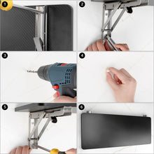 Carica l'immagine nel visualizzatore di Gallery, QWORK® 2 Pezzi 250mm Staffe Pieghevoli Pesanti - Acciaio Inossidabile - per Tavolo a Muro e Mensola a Muro, Carico Massi