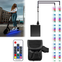 Carica l'immagine nel visualizzatore di Gallery, Strisce luminose RGB per monopattino elettrico Xiaomi-m365 con telecomando, impermeabili per skateboard, monopattino, fe