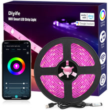 Carica l'immagine nel visualizzatore di Gallery, Diyife Striscia LED WiFi TV Retroilluminazione, Striscia LED 5 Metri