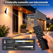 Carica l'immagine nel visualizzatore di Gallery, Applique da Esterno con Sensore di Movimento, Lampada LED da Esterno da 12000 mAh, 3 Temperature di Colore, Impermeabile