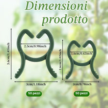 Carica l'immagine nel visualizzatore di Gallery, 200 Pezzi Clip di Supporto per Piante, Clip per Piante Rampicanti, Clip per Piante da Giardino, Morsetti per Piante Ramp