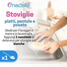Carica l'immagine nel visualizzatore di Gallery, Percarbonato di Sodio per Bucato Puro (1 Kg, 170 Lavaggi) Smacchiatore Bucato, Sbiancante, Smacchiante, Igienizzante Nat
