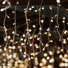 Carica l'immagine nel visualizzatore di Gallery, SALCAR 6m x 1m LED Tenda con Catena di Luci, Catena luminosa 300 Leds 9 modalità impermeabile decorazione per Decorazioni Natale - Bianco Caldo