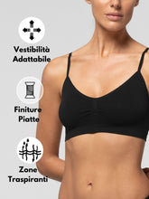 Carica l&#39;immagine nel visualizzatore di Gallery, Pompea Reggiseno Senza Ferretto Invisibile, Brassiere Seamless in Morbida Microfibra con Spallina Stretta, Effetto Seconda Pelle