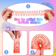 Carica l'immagine nel visualizzatore di Gallery, MOOING 36Pezzi Mini Smiley Spring,Molle Giocattolo per Bambini,Mini Molle Magiche,Rainbow Spirali Regalo,Giocattoli a Molla Arcobaleno per Festa Riempitivi Diverti,Verde,6 colori in totale（31*19*3.8）