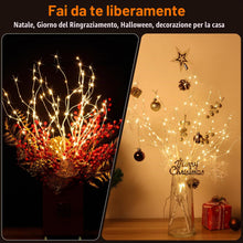 Carica l'immagine nel visualizzatore di Gallery, Luci A Ramo, 3 Pezzi Luci A Ramo Di Betulla Con 144 LED E Spina, 8 Modalità Di Illuminazione, Rami Illuminati Bianco Cal