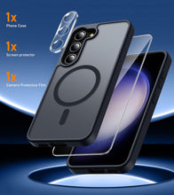 Carica l'immagine nel visualizzatore di Gallery, ivencase Magnetica Cover per Samsung Galaxy S23 5G, Nero