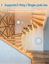 Carica l'immagine nel visualizzatore di Gallery, Meross Interruttore Parete WiFi (CAVO NEUTRO RICHIESTO), Interruttore Smart a 2 Via Compatibile con Apple HomeKit, Siri, Alexa, Google Home e SmartThings, Comando Vocale