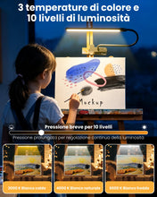 Carica l'immagine nel visualizzatore di Gallery, Lampada da cavalletto a LED con attacco a clip per artisti, con telecomando