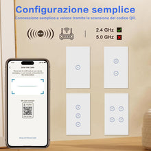 Carica l&#39;immagine nel visualizzatore di Gallery, UseeLink Interruttore luce intelligente Matter, interruttore intelligente, interruttore luce Alexa, funziona con Alexa, Apple Home, Google Home e SmartThingss, Richiede Matter Hub (3 Gang)
