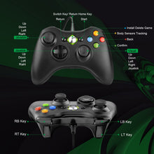 Carica l&#39;immagine nel visualizzatore di Gallery, Controller per PC Xbox 360, Game Controller per Xbox 360, Wired Controller Compatibile per Xbox 360/Xbox 360 Slim, USB Wired Controller Joystick Compatibile per PC(Windows 7/8 / 8.1/10 / XP/Vista)