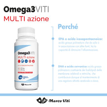 Carica l'immagine nel visualizzatore di Gallery, Omega3 Multi Azione, 60 Perle Softgel da 1.4 g, Integratore di Acidi Grassi Essenziali per Salute Cardiovascolare e Cere