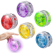 Carica l'immagine nel visualizzatore di Gallery, 5 Pezzi Yoyo Bambini LED Yoyo Professionale Yo-yo Luci Plastica Yo-yo Luminoso Reattivo per Principianti, Sacchetti Rega