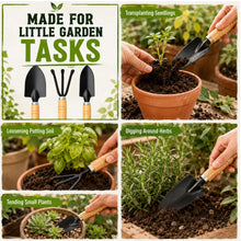 Carica l'immagine nel visualizzatore di Gallery, Set 3 Pezzi Utensili Da Giardino,Attrezzi Per Giardino,Set Giardinaggio 3 Accessori