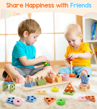 Carica l&#39;immagine nel visualizzatore di Gallery, Subtail Giochi Bambini 1 Anno - Giochi Montessori 1 2 3 Anni - Gioco Legno Puzzle Bambini 1 2 Anni - Torre Montessoriana Giocattoli Bambino 1 Anno - Giochi Educativi Regalo Bambino 1 2 3 Anni