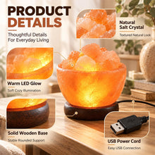 Carica l'immagine nel visualizzatore di Gallery, Lampada di Sale USB, Lampada Cristallo di Sale, Braciere Grezzo