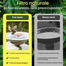 Carica l'immagine nel visualizzatore di Gallery, Disco in rame per vasca per uccelli, 0,6 mm, rinforzato al 99,99% in puro rame, con supporto a tripla punta, diametro 10