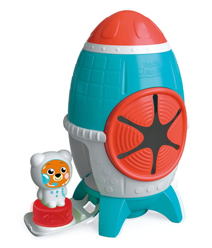 Clementoni - 17806 - Soft Clemmy - Touch, Explore And Play Sensory Rocket, Razzo con Mattoncini Morbidi e Personaggio, Set Costruzioni Prima Infanzia Multilingua per Bambini 6 Mesi, Made in Italy