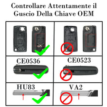 Carica l'immagine nel visualizzatore di Gallery, SUPALAND Guscio Chiave di Ricambio a 2 Tasti Per Telecomando Auto Con Lama Hu83 CE0536 PerCitroen C2 C3 C4 C5 C6 C8 Pica