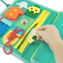 Carica l'immagine nel visualizzatore di Gallery, Busy Board Giochi Montessori 1 2 3 Anni Bambini,4 Strati Tavola Montessori 1 Anno,Pannello Sensoriale Valigetta Montesso