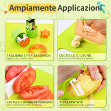 Carica l'immagine nel visualizzatore di Gallery, Set di Coltello da Cucina per Bambini per la vera cucina- 17 pezzi Coltelli di sicurezza per bambini per tagliare e cuoc