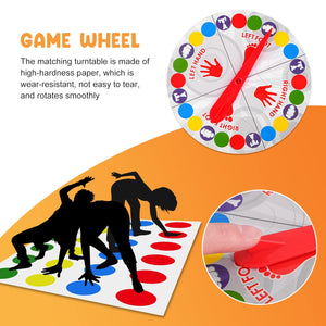 WUGU Twisting Gioco, Gioco di Gruppo con Pad, Family Floor Gioco di società, Giochi di abilità di Squadra, Adatto per Feste di Compleanno e Riunioni (Punto Rotondo)