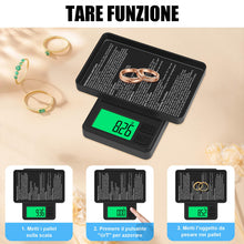 Carica l'immagine nel visualizzatore di Gallery, Diyife Bilancia Precisione 0.01g,Mini,con Display LCD e 7 Unità,0.01g/1000g