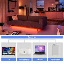 Carica l'immagine nel visualizzatore di Gallery, Enteenly Striscia LED TV 3 m, Striscia luminosa LED Retroilluminazione TV 40-65in, 5050 RGB USB con Telecomando Multicolore FAI DA TE Ritmo Musicale Striscia LED Controllato da APP per HDTV Monitor