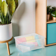 Carica l'immagine nel visualizzatore di Gallery, Stefanplast Visualbox - Contenitore multiuso con chiusura a scatto, 30 L, Trasparente, XXL - 59 x 39 x 17 cm