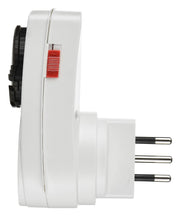 Carica l'immagine nel visualizzatore di Gallery, Electraline 58114 Mini Programmatore Timer Meccanico Giornaliero, Spina Italiana piccola 10 A, Presa Schuko + 10A, Bianc