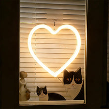Carica l'immagine nel visualizzatore di Gallery, Segno al neon LED a forma di cuore, luce al neon con cuori d'amore per la camera da letto rosa delle ragazze, lampada a 