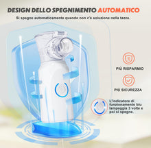 Carica l'immagine nel visualizzatore di Gallery, Aerosol Portatile Silenzioso, Macchina Aerosol per Adulti e Bambini, Ricaricabile Aerosol Portatile con 2 Maschere e Boc