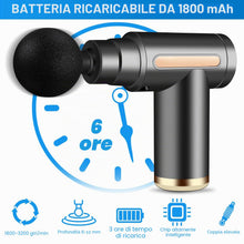 Carica l'immagine nel visualizzatore di Gallery, AQXONG Mini Pistola per Massaggio Muscolare, Pistola da Massaggio Ultra Silenziosa 45DB, 6 Velocità, 4 Testine Massaggia