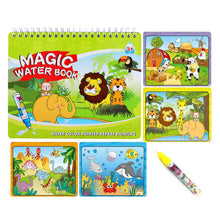 Carica l&#39;immagine nel visualizzatore di Gallery, Sipobuy Magic Water Drawing Book Libro da colorare Acqua Doodle con Magic Pen Painting Board per Bambini Istruzione Drawing Toy (Animal World)