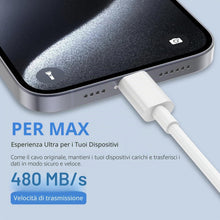 Carica l'immagine nel visualizzatore di Gallery, Cavo USB A to USB C, [set da 2] 2 Metro Cavo Ricarica Rapida Type C per iPhone 18/17/16/15, Duo, Air, Plus, Samsung Gala
