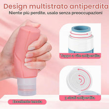 Carica l'immagine nel visualizzatore di Gallery, Alyvisun Set da 14 Contenitori da Viaggio in Silicone, Flaconi da Viaggio 100 ml &amp; Vasetti 30 ml con Accessori, Kit Viaggio Liquidi Antiperdita e Ricaricabile per Shampoo, Lozione, Creme