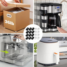 Carica l'immagine nel visualizzatore di Gallery, 20 mini ruote autoadesive ruota girevoli a 360° con anima in acciaio inox per utensili da cucina, macchine da caffè e mo