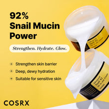 Carica l'immagine nel visualizzatore di Gallery, COSRX Advanced Snail 92 Crema tutto in uno, 3,53 oz/100 g | Secrezione idratante della mucina di lumaca filtrata al 92% 