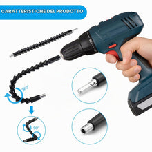 Carica l'immagine nel visualizzatore di Gallery, 20 Pezzi Trapano Mandrino Avvitatore Angolare kit, 105 Gradi Snodo Per Avvitatore,1/4" Porta Inserti Trapano Angolare, p
